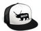 DEPARTED Herren Mesh Trucker Hat mit Print/Aufdruck - Snapback Cap - No. 37, Black/White