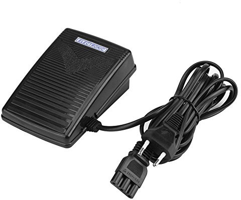 Asixx Nähmaschine Fußpedal Controller, Home Nähmaschine Fußpedal mit Netzkabel - EU-Stecker(200-240V)(EU-Stecker)