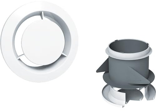 Bouche fixe d'extraction sanitaire diamètre 80 mm et manchon placo