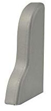 Trevendo® 10 Stück Endstück rechts silber für Sockelleiste Fußleiste geschwungen 40 mm Höhe