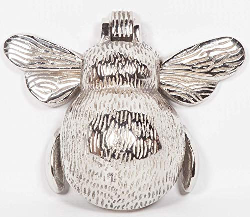 Bee Door Knocker - in Chrome or Brass - Very Realistic with Proper Wings and feet (Chrome)