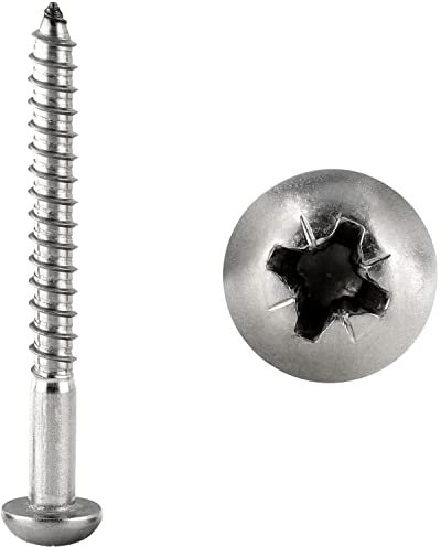 FASTON® Halbrundholzschrauben mit Kreuzschlitz 4x45 Z DIN 7996 aus rostfreiem Edelstahl A2 V2A (20 Stück) Holzschraube Halbrundkopf