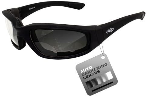Global Vision Kickback - Gafas de seguridad bifocales fotocromáticas de oscurecimiento automático, transparentes para humo, marco acolchado, certificado ANSI Z87.1