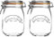 Kilner Clip Top Round Glass Jar 1 Liter Clear/Transparent (Pack of 2)