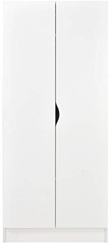 Leomark Blanc Armoire à Deux Portes - Roma - penderie pour vêtements, Style scandinave, Meubles pour enfantsDim: 70 x 42,5 x 161,5 (H) cm