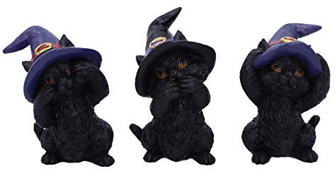 Nemesis Now Three Wise Familiars Unisex Statue Standard Polyresin Gothic, Katzen