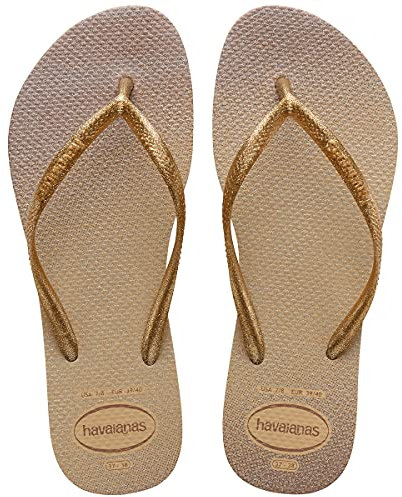 Havaianas Slim Gloss, Infradito Donna, Oro (Golden), 33/34 EU