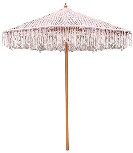 NWB Sonnenschirm Garten Schirm Baumwolle Sonnenschutz Handarbeit Retro Vintage Dekoschirm 2-teilig,Sonnenschutz UV,für Garten,Deck,Schwimmbad,Sandstrand