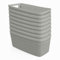Curver Jute Decorative Plastic Organization and Storage Basket Perfect Bins for Home Office, Closet Shelves, Kitchen Pantry and All Bedroom Essentials, Set of 8 Grey
