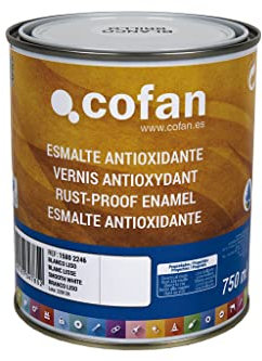 Cofan Esmalte Antioxidante Liso al Agua | Color Blanco | Tamaño 750 ml