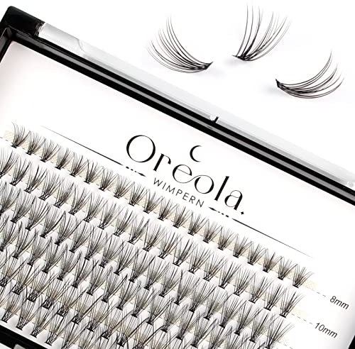 Oreola Faux Cils Individuels Sentiment Naturel 0.07C Curl 8-14mm 120PCS 20D Lashes Cluster pour DIY Extensions de Cils à la Maison, Ultra-Léger Touffes de Cils Réutilisables