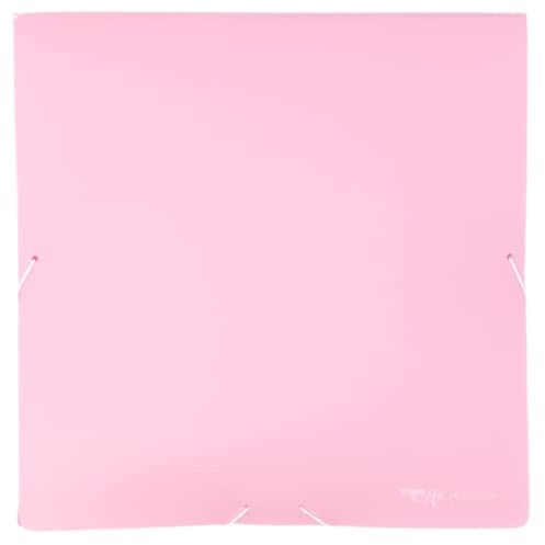 Craftelier - Ordner mit Gummizugverschluss für Papiere, Karton, Scrapbooking-Materialien und andere Bastelarbeiten | Rosa - Größe 30 x 30 cm (12 x 12 Zoll)
