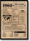 EQUIK PRODUCTS Jubiläumsposter 65 Jahre | Geburtstagskarte 1960 | Geburtstagsgeschenk für Männer und Frauen | Geburtsjahr 1960 | Vintage Poster | Dekoration und Geschenkidee | Zurück in 1960