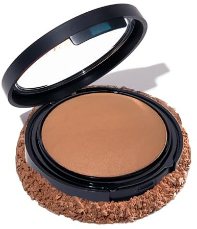 LAURA GELLER NEW YORK Baked Double Take Powder Foundation (Toffee) Long-Wearing, Full Coverage Foundation With Breathable Matte Finish, Never Cakey, Infused With Anti-Aging Ingredients