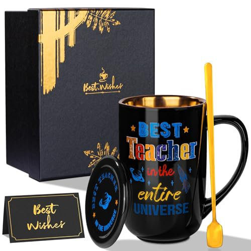 Teacher Gifts - Teacher Appreciation Gift for Women, Thank You Teacher Gifts, Leaving, Retirement, Birthday, Christmas Gifts - 18oz Teacher Coffee Mug Gift Set with Wonderful Presentation Box