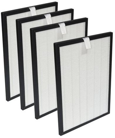 PUREBURG Replacement HEPA Filter Compatible with Meaco 20L 20LE Low Energy Dehumidifier 26 x 19 x 1cm, 4-Pack Air Clean Dust