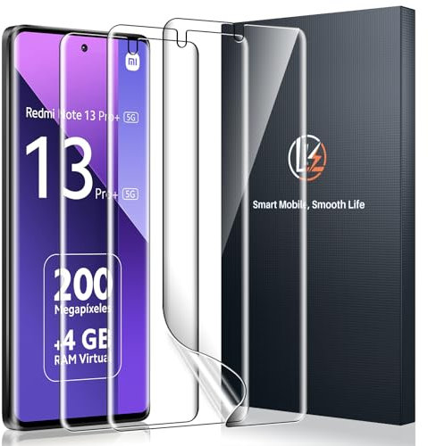 LK 3 Pezzi Pellicola Compatibile con Xiaomi Redmi Note 13 Pro Plus, 3 Pezzi Pellicola Protettiva per Xiaomi Note 13 Pro Plus, Senza Bolle, HD Trasparente Film TPU Pellicola [Non Vetro]