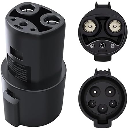 Humacalato J1772 to Tesla EV Charger Adapter, Tesla Mobile Plug for Model S, Model X and Y Model, Tesla Charging Adapter and EV Plug Level 2, Matching Charging Gun