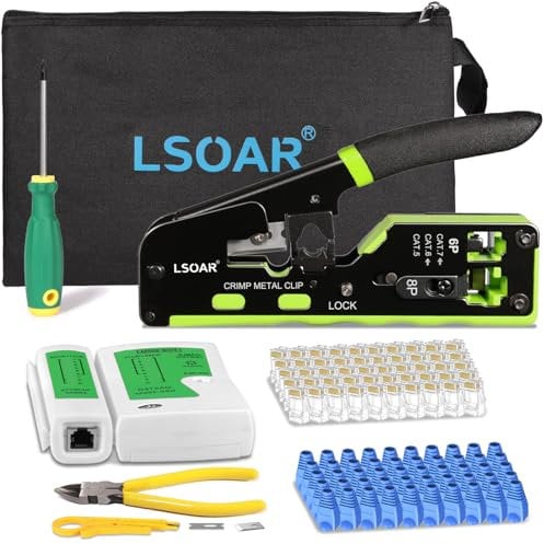 Lsoar rj45 crimpzange set Netzwerk Werkzeug für Netzwerkstecker CAT5/CAT6/CAT7
