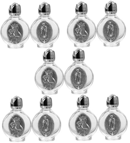 Cabilock 10 Stk Geprägte Weihwasserflasche Wasserflasche für Mädchen Weihwasserflasche reisen Ornament Wohnkultur Miniflaschen Weihwasser Schriftart klein Geschenk Kristallglas Dekorationen