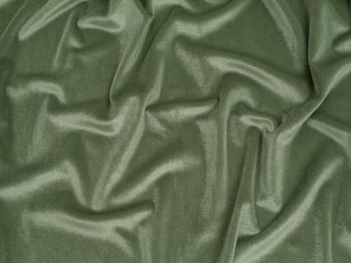 Minerva Velvet Stretch Knit Fabric Sage - per metre