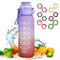 Generisch Trinkflasche Mit Geschmack Ring丨Air Water Bottle Gym Wasserflasche Mit Uhrzeit丨Trinkflasche Geschmack Auslaufsichere Bpa Frei Aesthetic Trinkflasche Geeignet Für Die Fahrrad, Schule,Outdoor