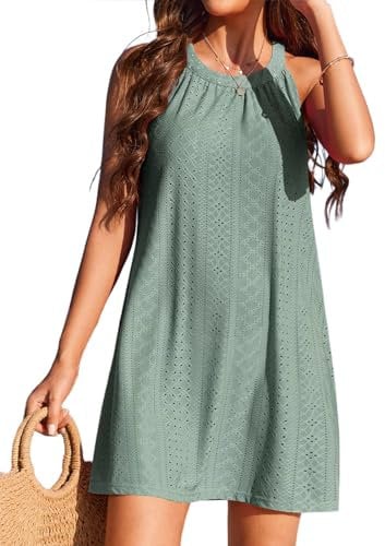 Zetieny Damen Strandkleid Sommerkleid Strandtunika Bikini Cover Up Strandponcho Kleider Bademode Badeanzug