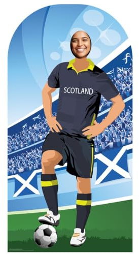 Star Cutouts SC4470 Scotland Football Stand-In Cardboard Cutout – Football Fan Photo Prop for Parties, Events & Match Days