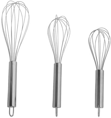 Schneebesen Set Edelstahl 3-teilig – Rührbesen Hochwertige Küchenhelfer für Mischen Rühren Schlagen Aufschäumen – Kleiner Schneebesen für Teig Eier Soßen – Spülmaschinengeeignet