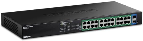 TRENDnet 26-Port Gigabit EdgeSmart PoE+ Switch, TPE-TG262ES