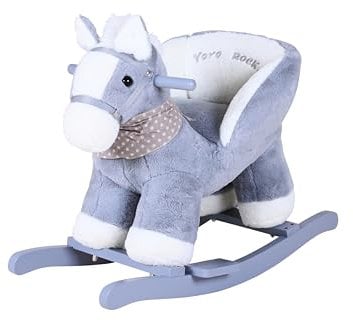 KNORRTOYS.COM 40625 Schaukeltier, „Pferd grau“
