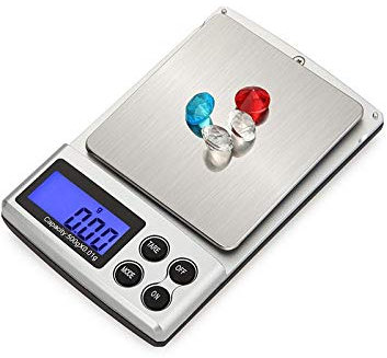 Mini Digitalwaage, 500g/0.01g Küchenwaage Feinwaage mit LCD Display, 5 Einheiten Tara Funktion Taschenwaage für Schmuck, Kaffee, Münze, Herb