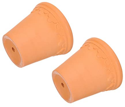Parliky Lot De 2 Pots À Fleurs en Argile Rouge pour Décoration De Jardin
