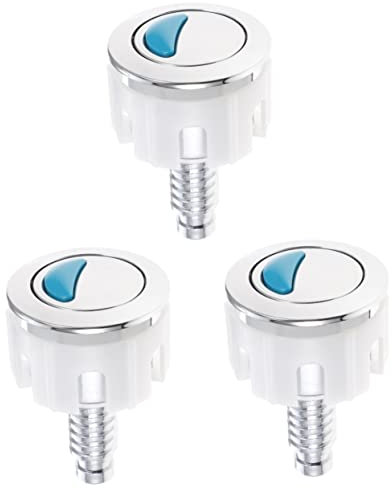jojofuny 3stücke Dual Flush Toiletten Druckknopf Aus Anpassbarer Runder Push Button Für Toilettenspülkasten Hochwertiger Ersatz Für Defekte Spülknöpfe Einfache Installation Und