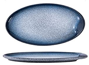 Oval Plates,Serving Platter Dishes Oval Dinner Plates Ceramic Serving Ware Party Meat Fish Appetizers Sushi Dessert