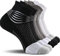 IRAMY Compression Ankle Support Running Socks for Women Men Trainer Coolmax Wicking 3 Pairs Athletic Cushioned Plantar Fasciitis Socks