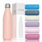 WATERSY Stainless Steel Insulated Water Bottle, Double Walled Metal Vacuum Flask Keep 24 Hrs Cold & 12 Hrs Hot Thermal Metal Sports Bottles 500ml BPA Free for Outdoor, Work, Gym, School (Nectarine)