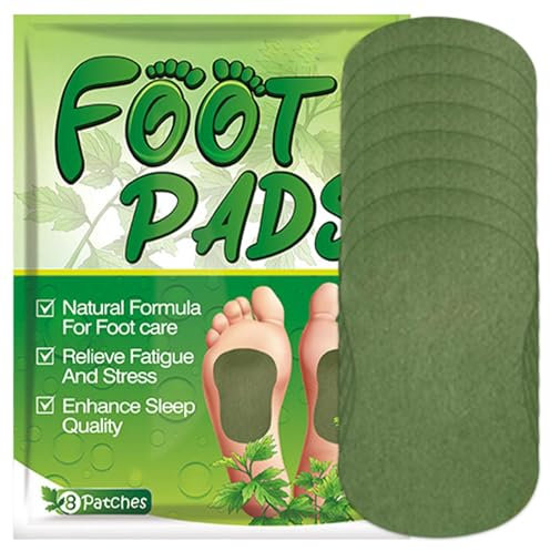 Raypontia Lot de 8 patchs de détoxification d'absinthe pour le corps - Éliminez l'humidité, les impuretés et mieux dormir, pansements de soins des pieds avec