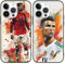 TBNMBGY 2 Stück Handyhülle für iPhone 12 Mini Hülle 5.4, Fußball Legend Player Cool Mode Sport 7 Muster Case Weich Silikon Stoßfest Cover Schutzhülle für Fans, Idol