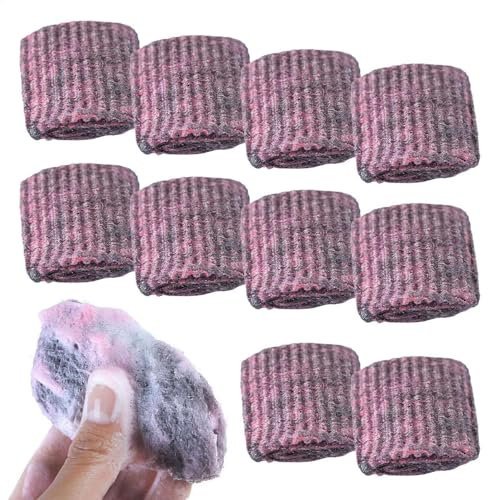 Jex Tampons mit Seife, Scheuerpads aus Stahlwolle, Stahlwolle, zum Reinigen von vorgeseiften Töpfen, 10 Stück