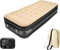 Trendi Inflatable High Raised Air Bed Mattress with Built-in Electric Pump – Single Size Flocked Airbed with Pillow for Camping, Guests, Travel & Home Use