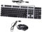 OSALADI Ensemble Clavier et Souris Rétroéclairé Ergonomique USB 2Pcs Clavier Mécanique Suspendu Souris Design Ergonomique pour Bureau et Maison Compatible Pc et Ordinateur Portable