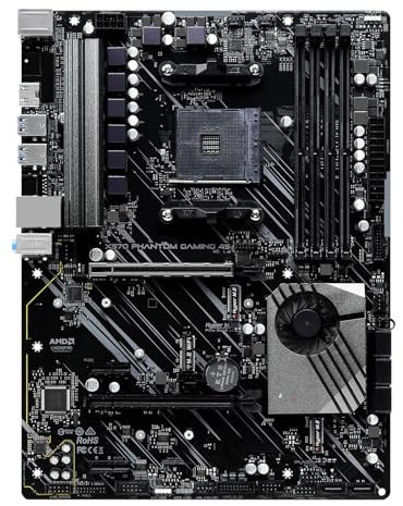 QWEOWW Carte mère Fit for ASROCK X570 Phantom Gaming 4S AMD X570 Compatible Ryzen 9 5900X 5600 2700 5700 3400G CPU Socket AM4 DDR4 128 Go 4533(OC)