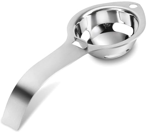 Egg Separator,1 Pcs Stainless Steel Egg Separator Tool,Eggs Yolk White Filter,Easy to Clean Food Grade EggSeparators for Raw Eggs Suitable for Home Kitchen,Dessert Shop,Pastry Shop,Bakery