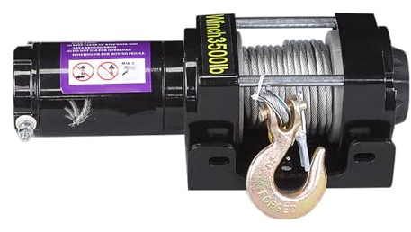 Furvveerr Winch Elektrische Seilwinde,Elektrisch Synthetikseil 12 V,IP67,Wasserdicht,Drahtloses Stahlkabel + Griff,Doppelte Verwendung,Kompatibel für Wohnmobile/Off-Road-Fahrzeuge/Wohnmobile usw
