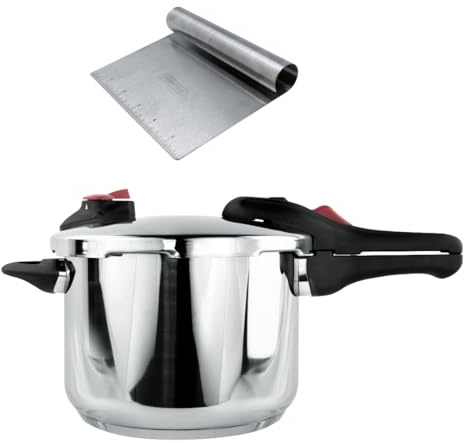 Nerthus FIH 1661 Set Olla Presión con Picador Recogedor Cocina Ahorro Tiempo Preparación Alimentos