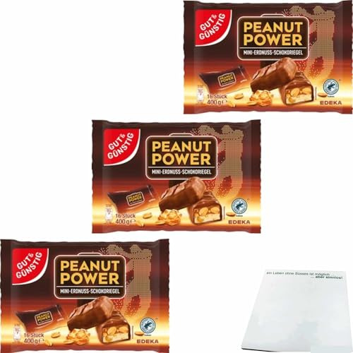 usy Bundle für Gut & Günstig mini Peanut 3er pack (48 Stück 3x400g Packung) + usy Block