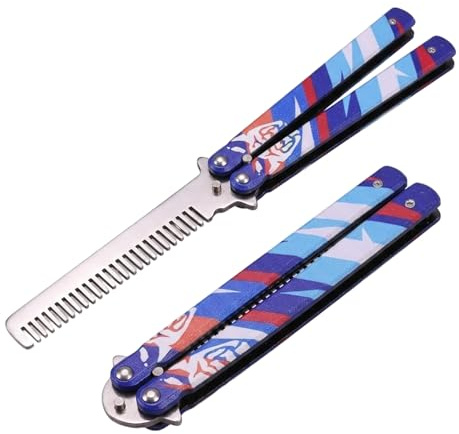Butterfly Comb, Folding Comb for Outdoor Activities and Hair Styling, Portable Hair Maintenance Tool Balisong Comb for Beginners and Professionals