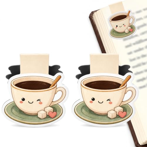Mug Coffee Magnetic Bookmarks Lightweight Page Tag for Reading