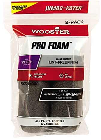 Wooster Brush RR308-4.5 Pro Foam Roller Cover, Charcoal, 4 1/2 Inches